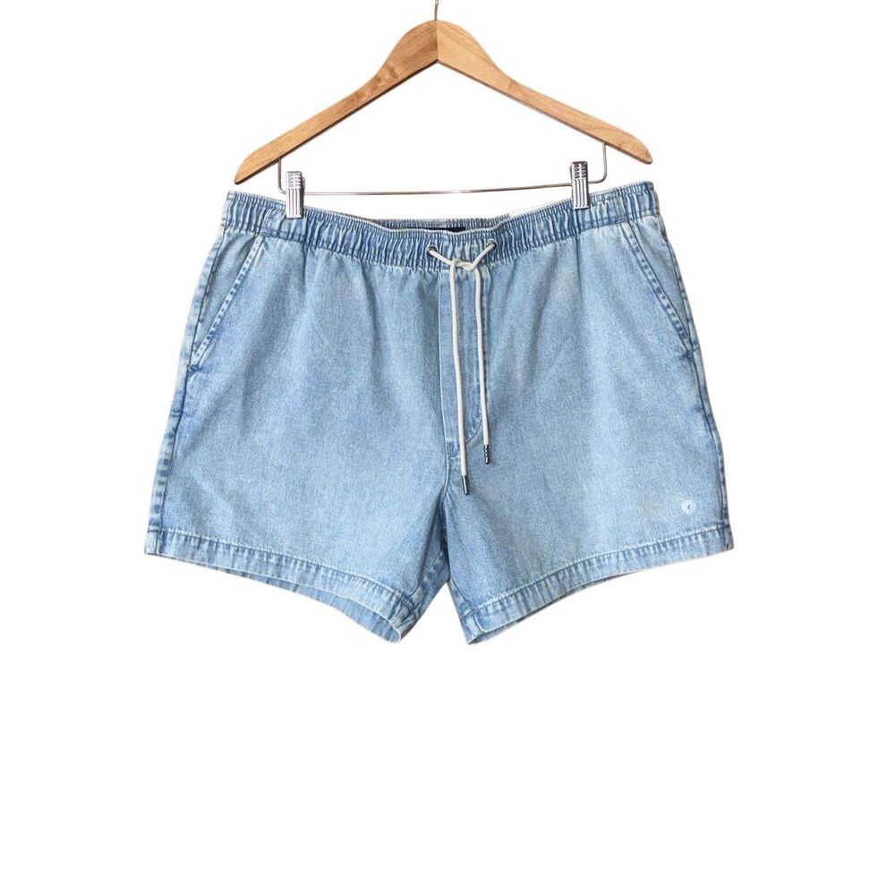 American eagle 5” lived in pull on shorts denim drawstring waist pockets size la